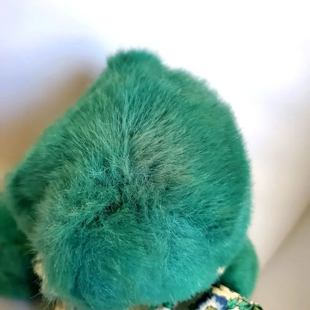 Vtg 1992 Gund Victoria's Secret Teddy Bear Plush Teal Turquoise Vinyl Paws TAGS